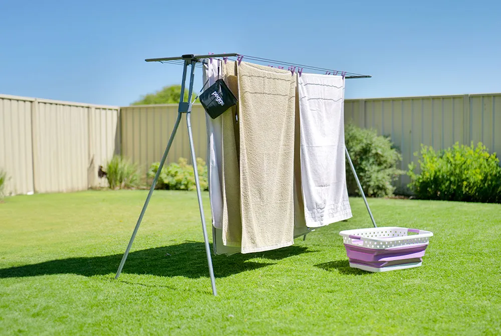 Peggs Portable Clothesline - Backyard